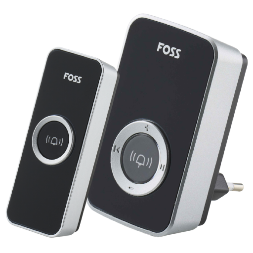 Trend Ringeklokke Design, Plug-in, 100 meter, Sort