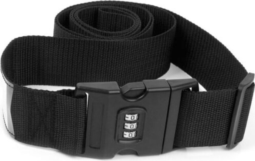 2 Pakke Enveis Passord Bagasjestropper Koffert Binding Stropper Pakkestropper, Bagasjestropper black