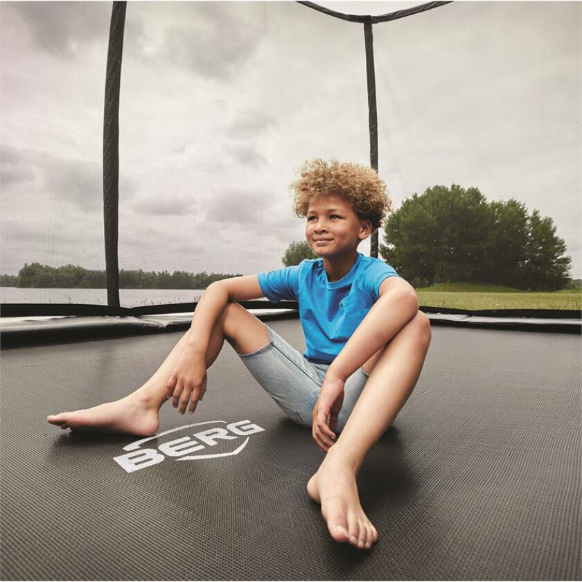 BERG Toys Berg Trampoline Champion 380 Grønn Med Sikkerhetsnett Deluxe 380 cm dia Grønn