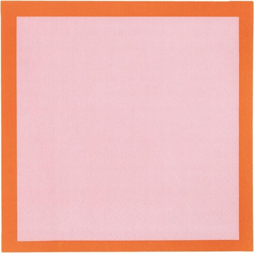 Play serviett 33x33 cm 20 stk rosa/oransje
