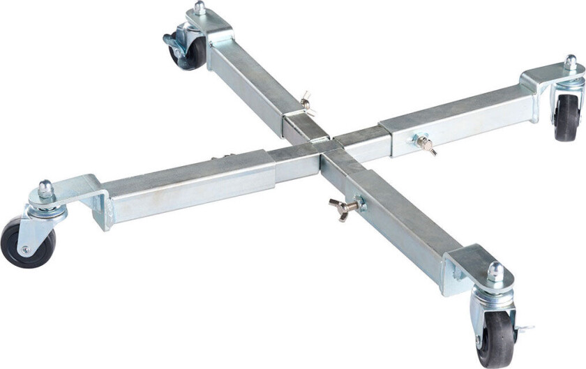 Carrie rullemodul med hjul til parasollfot stål.