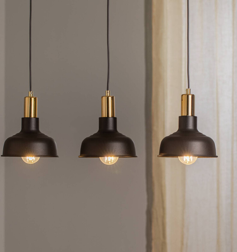 Pendellampe Gubo, 3 lyskilder, svart