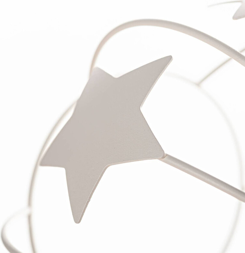 Stars vegglampe, sandfarget, metall, Ø 21 cm, støpsel