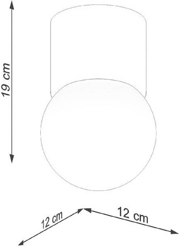 Boomo taklampe, Ø 12 cm, tre