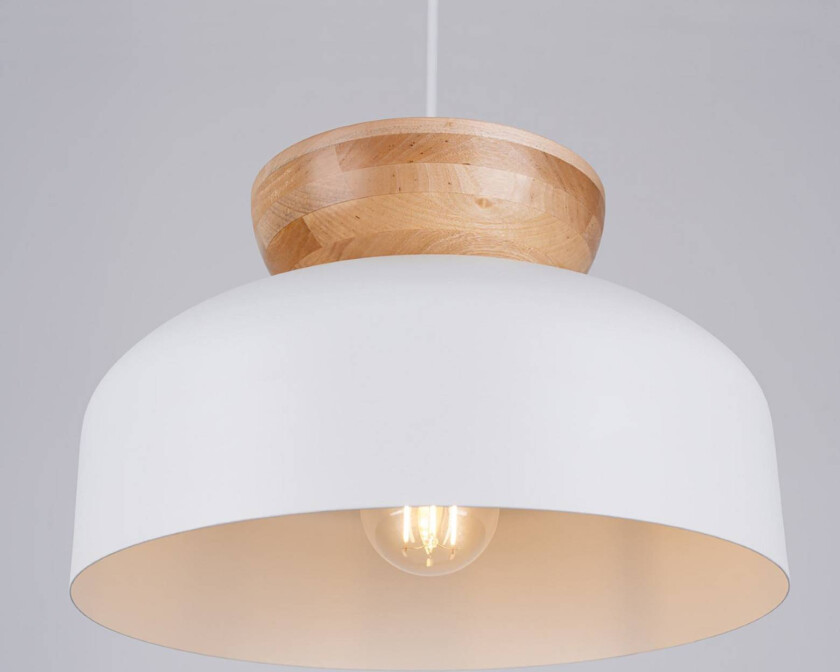 Marion hengelampe, Ø 29,5 cm, tre, stål