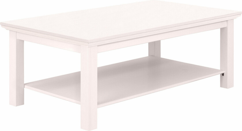 Taisia Sofabord 120 cm med Oppbevaringshylle - Hvit