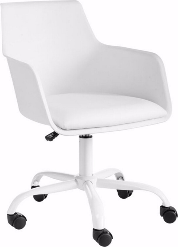 Nadim Kontorstol - PU/Hvit/Metall