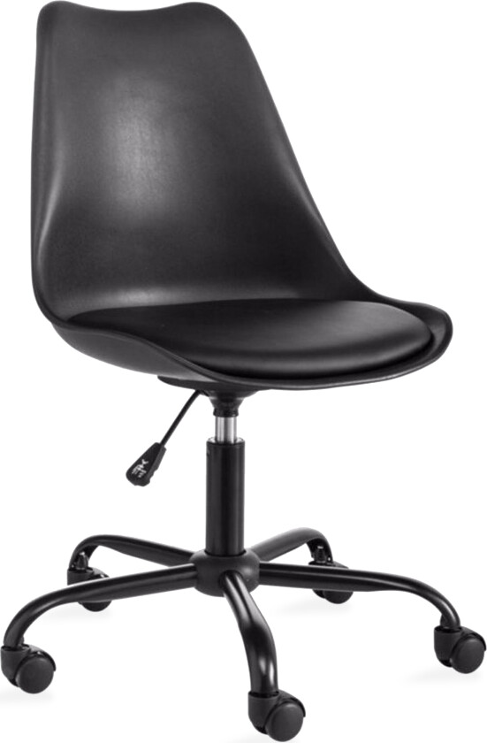 Luc Kontorstol Kunstlær - Svart/Metall