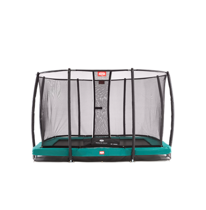 BERG Ultim Champion Inground Trampoline inkl. deluxe sikkerhetsnett. 330x220cm Grønn