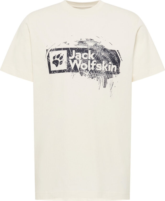 Men's Brand Tee Wood Cotton White