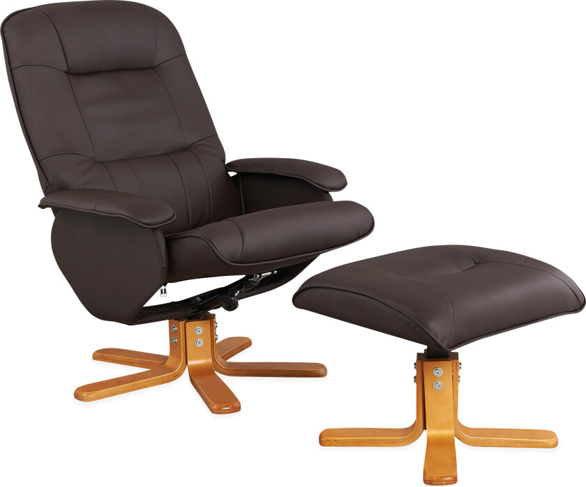 Arpino Lenstol Recliner Kunstlær - Brun