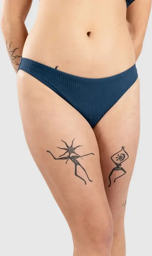 Modern Rib Cheeky Pant Bikinitruse blå