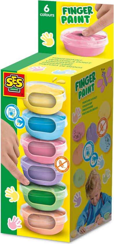 Fingerpaint Pastell Vannoppløselig Multi - (S00397)