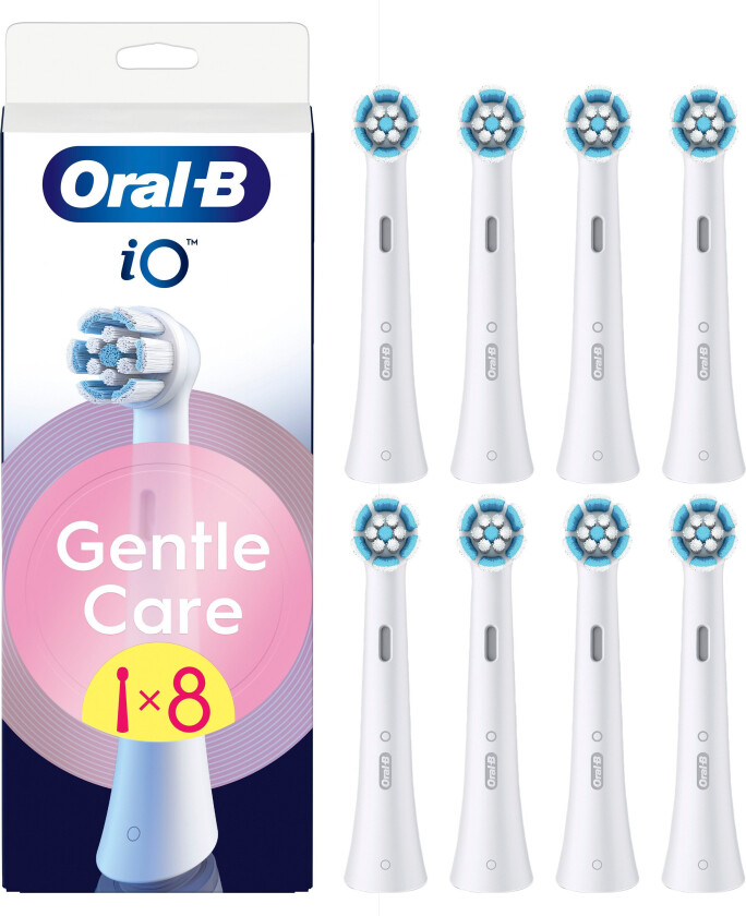 iO Gentle Care Børstehoder - Hvit - 8 stk