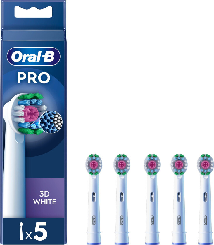 Pro 3D White Børstehoder - White - 5 stk