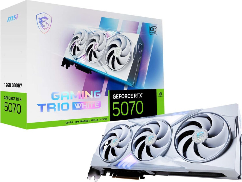 GeForce RTX 5070 12G GAMING TRIO OC WHITE grafikkort