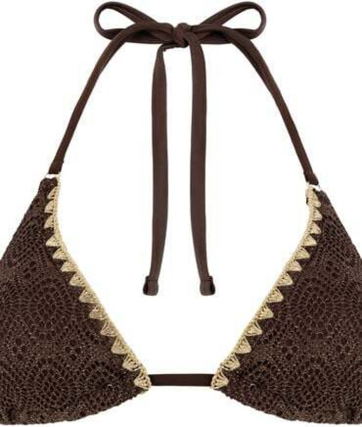 Triangle bikinitopp crochet Brun
