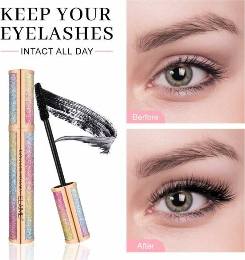 4D Mascara Lange Vipper Vanntett Gjør øyenvippene tykke og buede