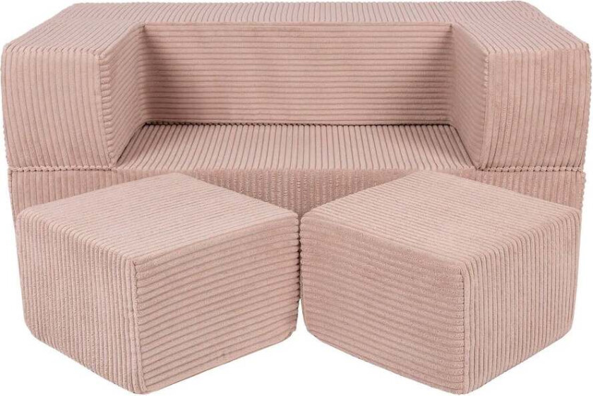 Meowbaby Aesthetic Cube Sofa, Pudderrosa - Sittemøbler - 100% Polyester