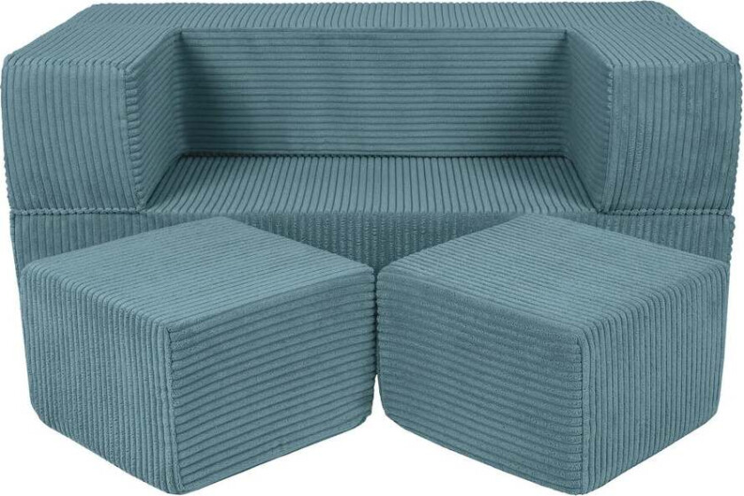 Meowbaby Aesthetic Cube Sofa, Turkis - Sittemøbler - 100% Polyester