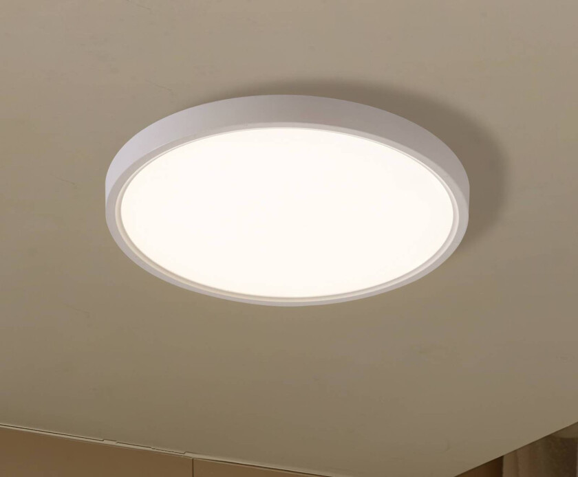 Lindby Smart LED-taklampe Deika, Ø 30 cm, hvit, Tuya