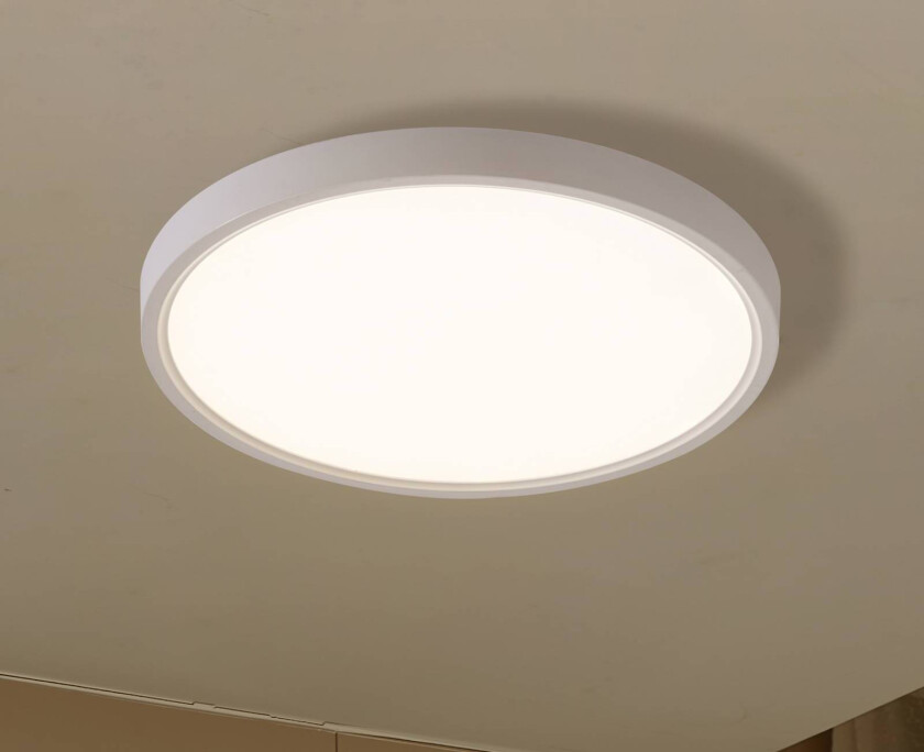 Lindby Smart LED-taklampe Deika, Ø 40 cm, hvit, Tuya