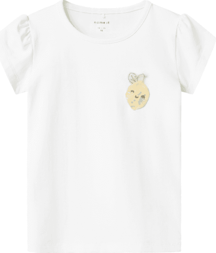 Name It Nmffedorar t-skjorte til småbarn, Bright White