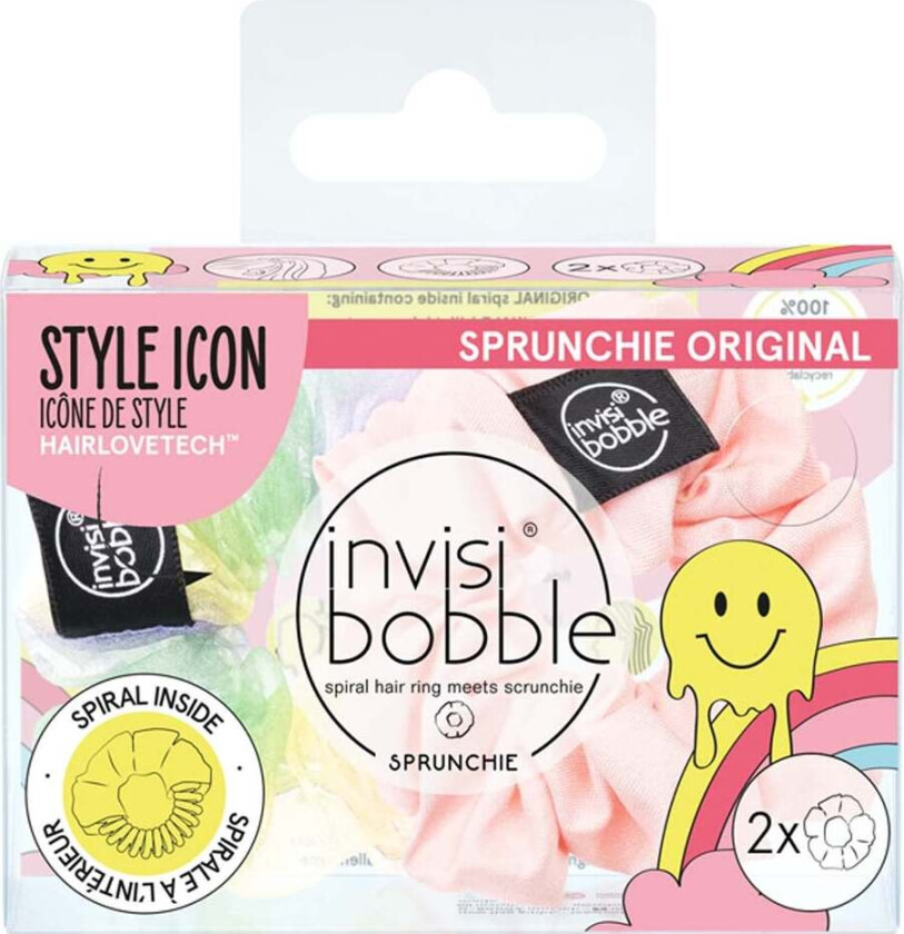 Invisibobble Sprunchie Duo Retro Dreamin' Hue-Man Love,  Invisibobble Hårstrikker