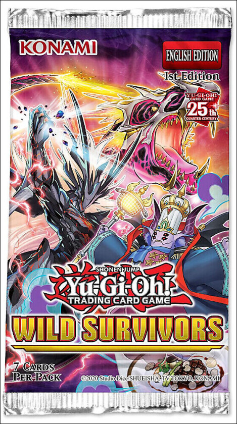 Yu Gi Oh Wild Survivors Booster 7 Kort Per Pakke