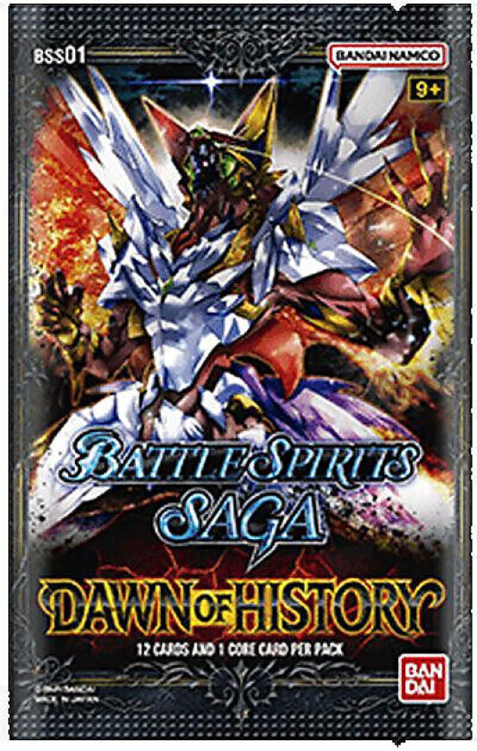 Battle Spirits Saga Bss01 Booster Dawn Of History - 12 Kort Per Pakke