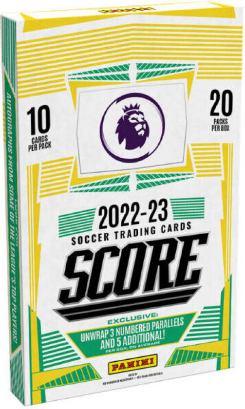 Score Premier League Soccer Hobby Box 20 Boosterpakker - 200 Kort