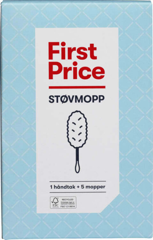 Støvmopp Startsett m/Håndtak+5 Mopper