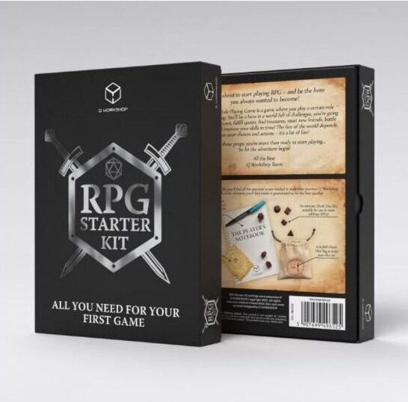 Rpg Starter Kit Terninger, Terningpose, Notatbok Mm