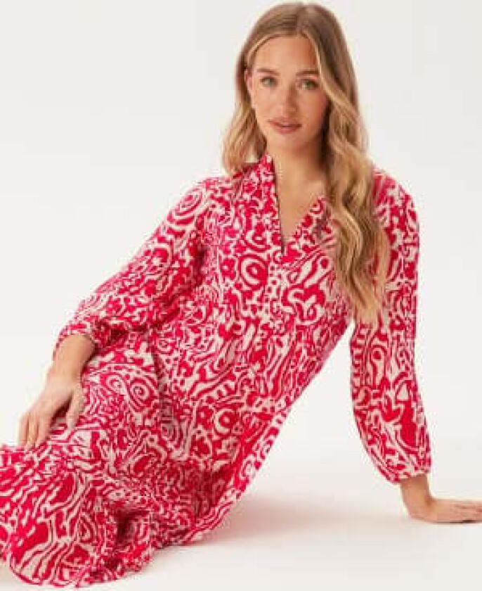 Onlmilana 7/8 DRESS High Risk Red Aop:sophie L