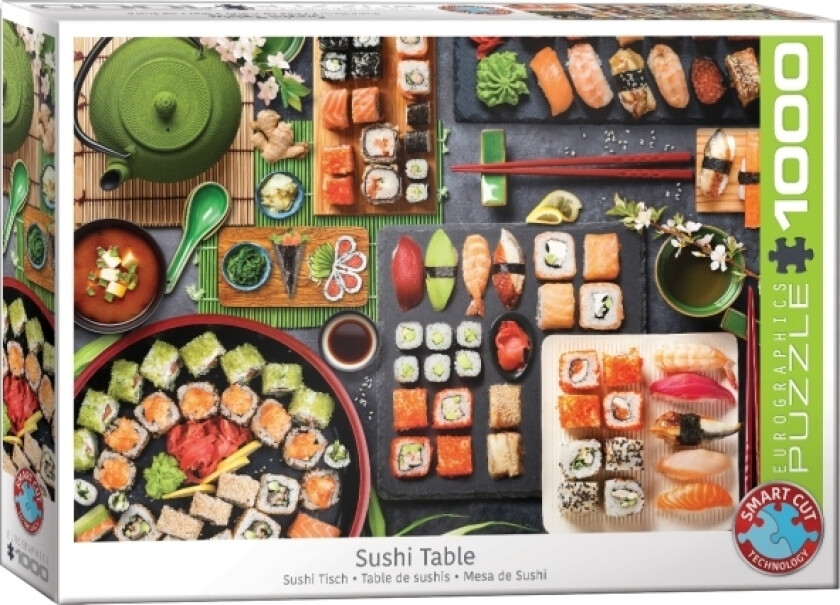 Puslespil Sushi Table - 1000 Brikker, 48*68Cm