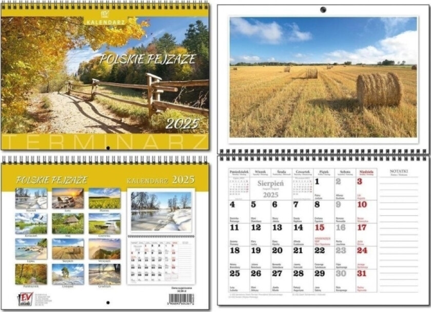 Kalender 2025 A4 Planlegger 13 Tavler Pl Landskap