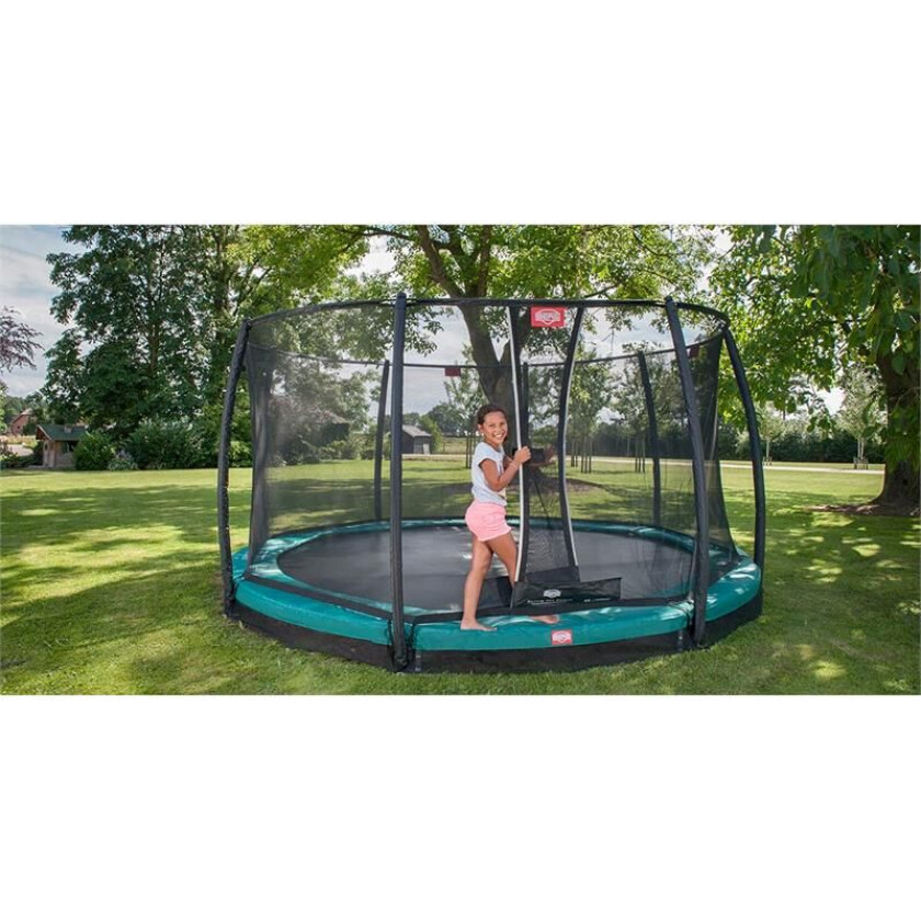 BERG Toys Berg Trampoline Champion Inground 430 Grønn Med Sikkerhetsnett Deluxe 430 cm dia Grønn