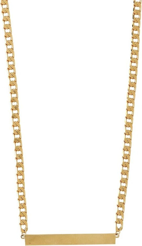 Flat Curb Bar Necklace,   Halskjeder