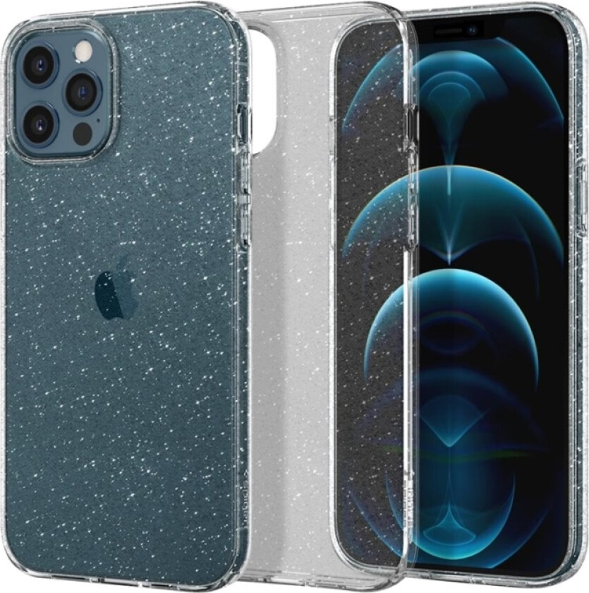 Liquid Crystal Glitter - Baksidedeksel For Mobiltelefon - Termoplast-Polyuretan (Tpu) - Krystallkvarts - For Apple Iphone 12 Pro Max