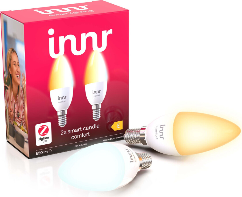 Innr - Smart Candle E14 Comfort - 2-pakning- Zigbee