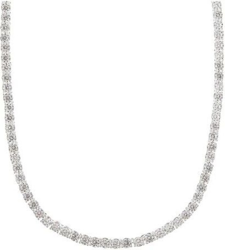 Crystal Cup Chain Necklace - Silver One Size