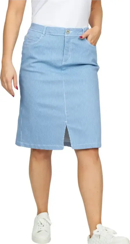 Dame, Skjørt, Blå, 2XL