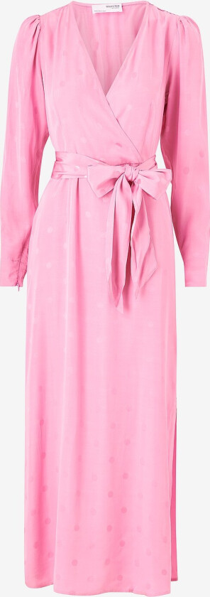 Maxikjole slfLudwika LS Ankle Satin Dress B - Rosa