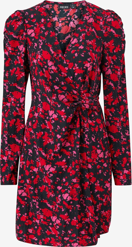 Omslagskjole pcFaline LS Wrap Dress - Svart