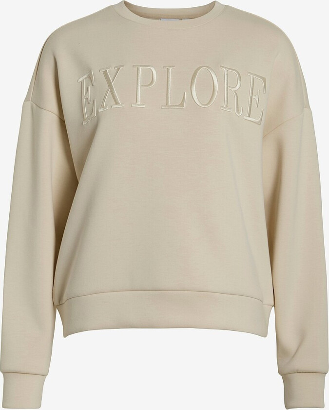 Collegegenser viReflect New Emb L/S Sweat Top - Grå