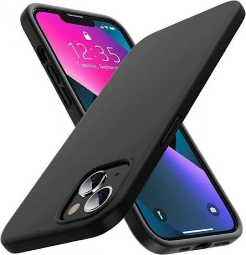 iPhone 13-deksel myk TPU slank svart svart