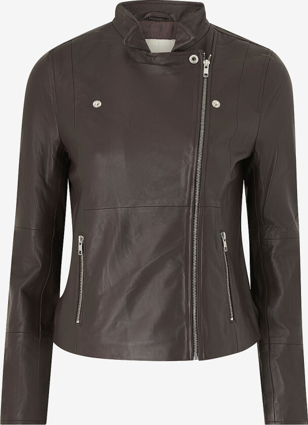 Skinn jakke FrancesPW Ja - Grå