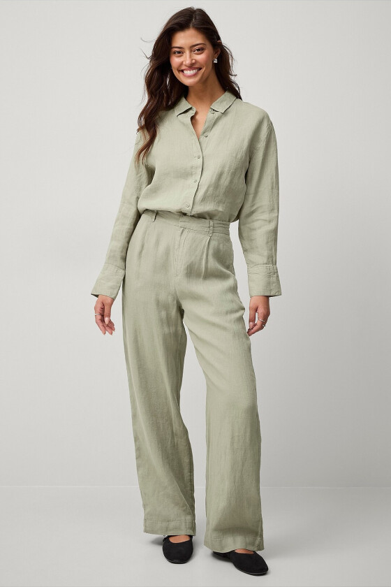 Bukser Denise Linen Trousers - Grønn