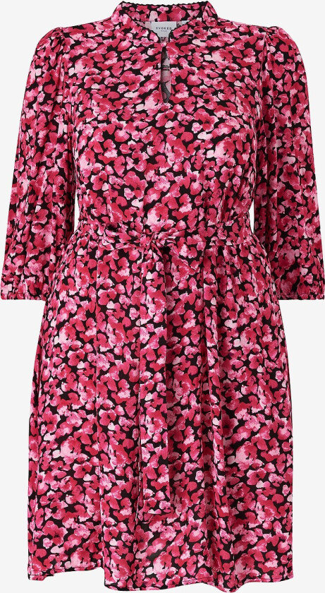 Kjole viMoashly Mandarin Short Dress/cur - Rosa