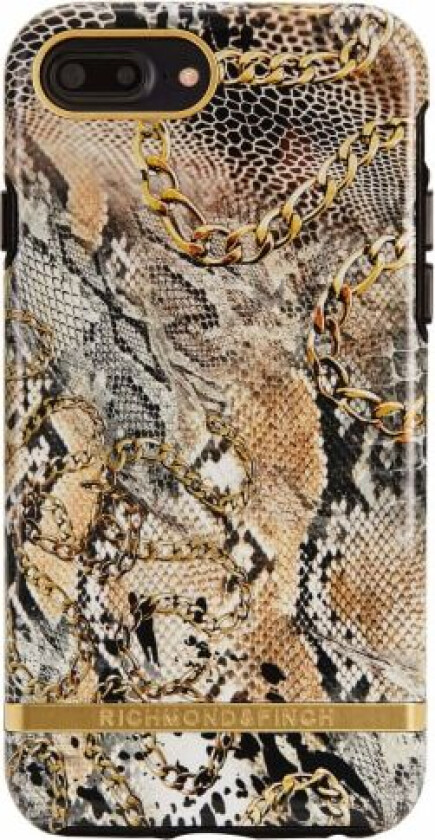 Deksel til iPhone 6/7/8 Plus - Lenket reptil Beige